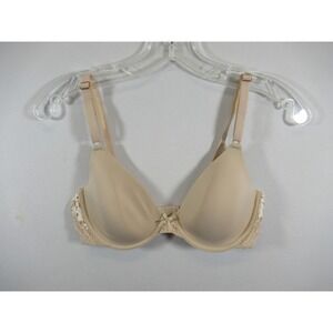 Maidenform One Fab Fit T-Shirt Bra 34C Beige Underwire DM7958